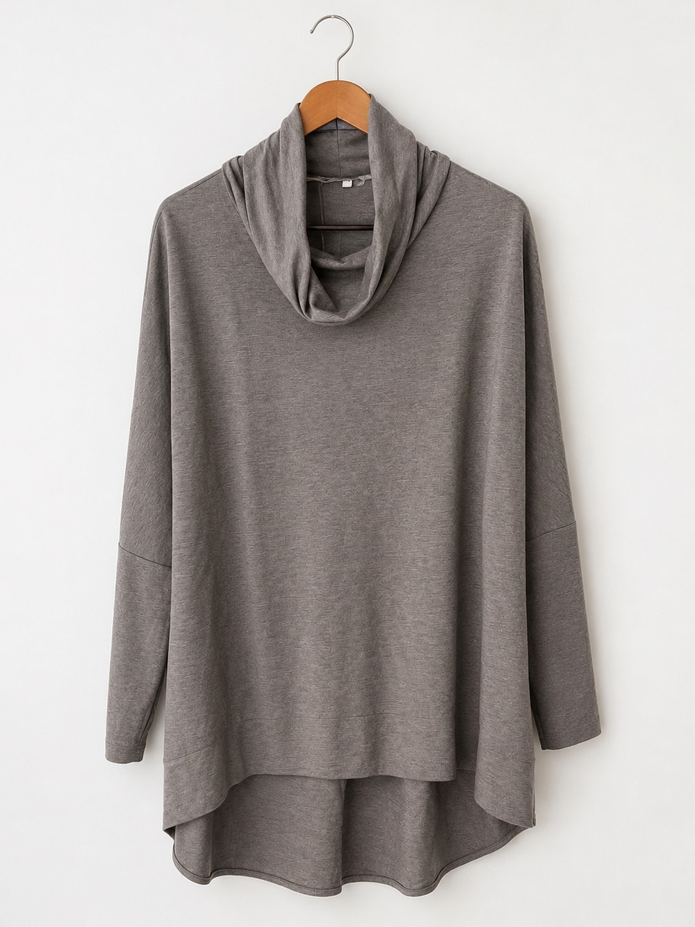 NWOT SOFT SURROUNDINGS taupe cowl neck long sleeve high-low tunic L/XL new